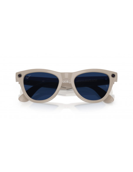 Ray-Ban Meta Skyler Gen 2 Gafas con IA montura Brillante Gris tiza lentes Transparente / Zafiro Transitions® RW4014 6700MF 52-20