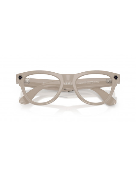 Ray-Ban Meta Skyler Gen 2 Gafas con IA montura Brillante Gris tiza lentes Transparente / Zafiro Transitions® RW4014 6700MF 52-20