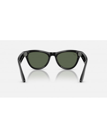 Ray-Ban Meta Skyler Gen 1 Gafas con IA Montura Brillante Negro Lentes G-15 Verde 0RW4010 601/71 52-20
