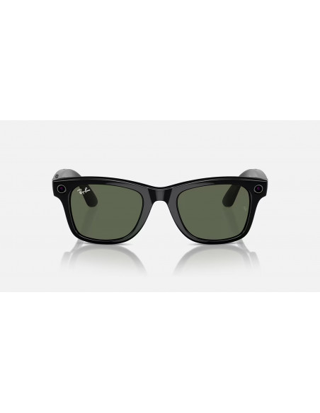 Ray-Ban Meta Wayfarer Gen 1 Gafas con IA Negro Brillante G-15 Verde 0RW4006 601/71 50-22