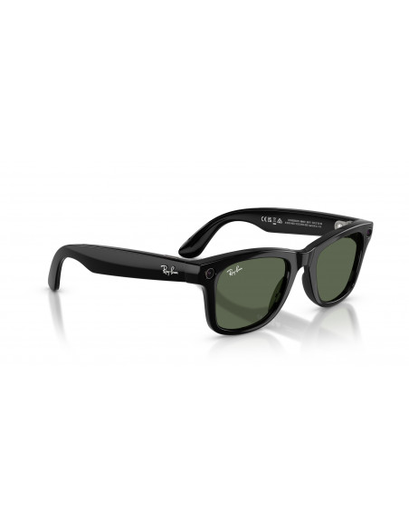 Ray-Ban Meta Wayfarer Gen 2 Gafas con IA Montura Brillante Negro Lentes G-15 Verde RW4012 601/71 50-22